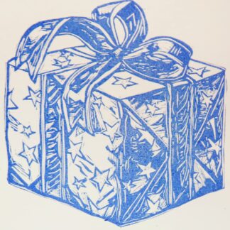 Print of a wrapped package.